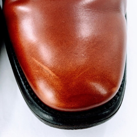 Allen Edmonds Vtg Leather Polo Saddle Shoe Burgundy Corrected Grain Sz 10.5 C - Picture 16 of 16